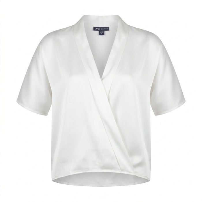 Women Satin Cap Sleeve Blouse