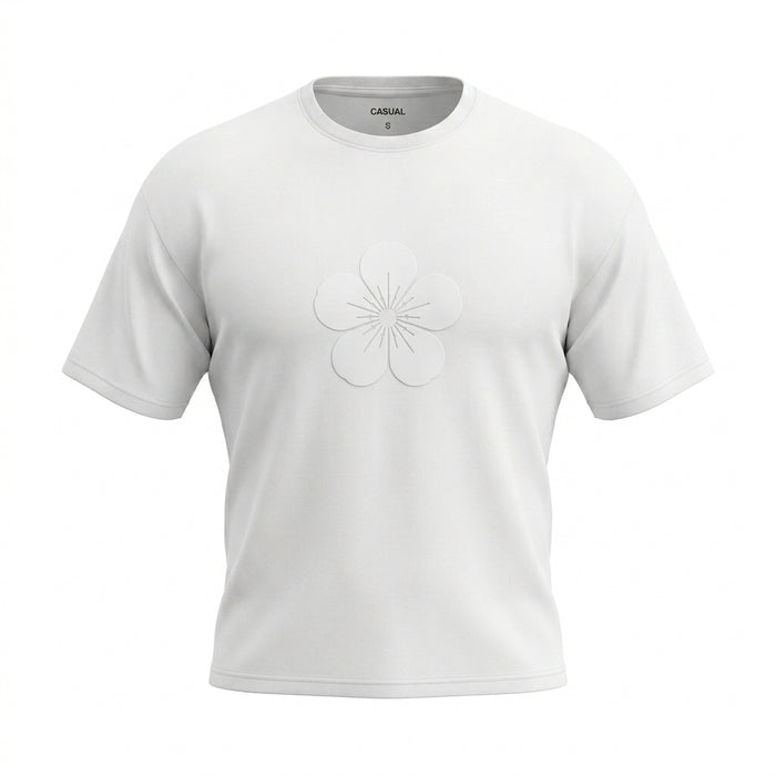 Women Short Sleeve T Shirt With Floral Front