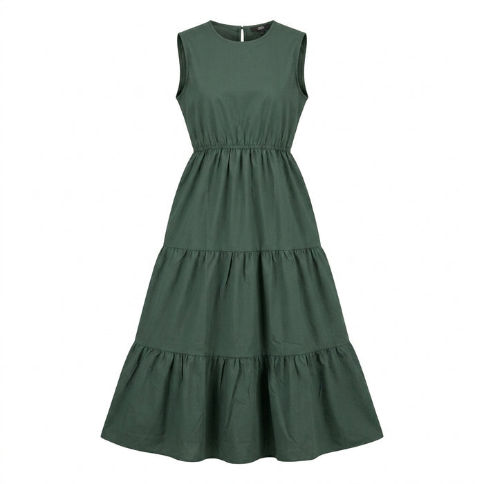 Women Sleeveless Tiered Maxi Dress