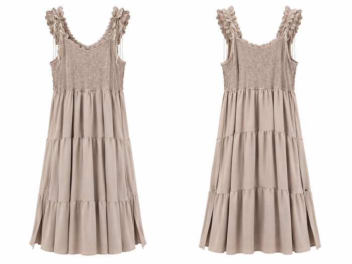 Women Smocked Tiered Sleeveless Dress
