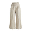 Women Smocked Waist Wide Leg Pants