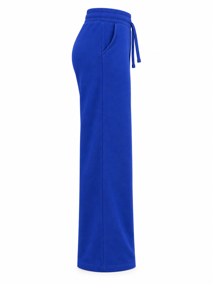 Women Solid Wide Leg Sweatpants