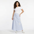 Girls Striped Floral Lace Maxi Skirt