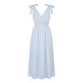 Women Striped Tie Shoulder Maxi Dress