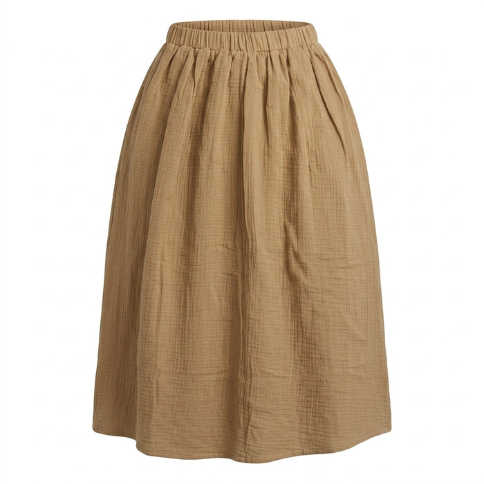 Women Textured Gathered Midi Skirt