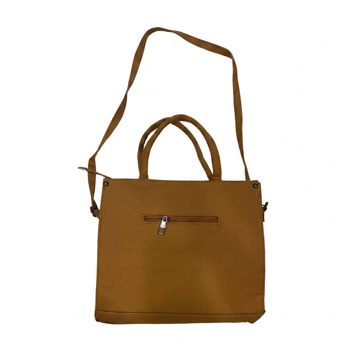 Women Textured Tote Shoulder Bag With Adjustable Crossbody Strap
