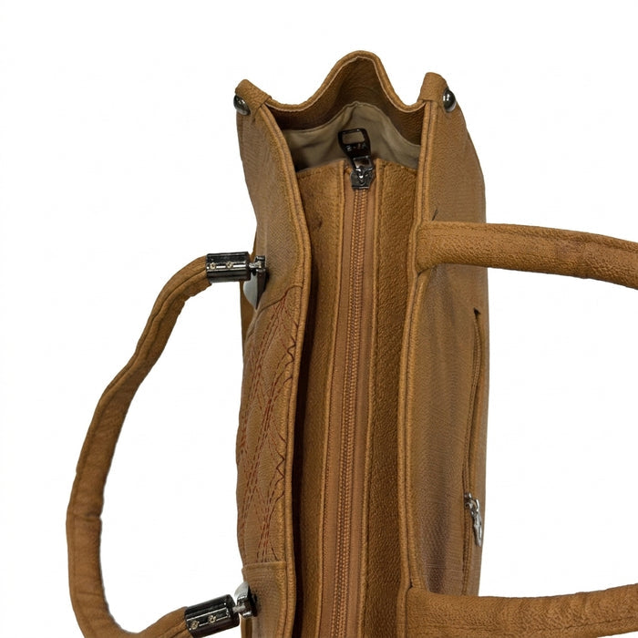 Women Textured Tote Shoulder Bag With Adjustable Crossbody Strap