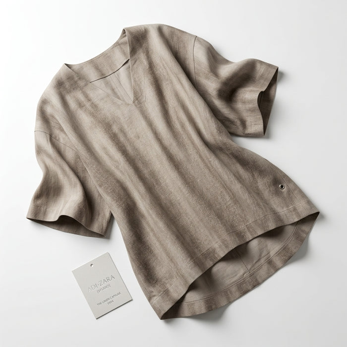 Women Textured V Neck Short Sleeve Top
