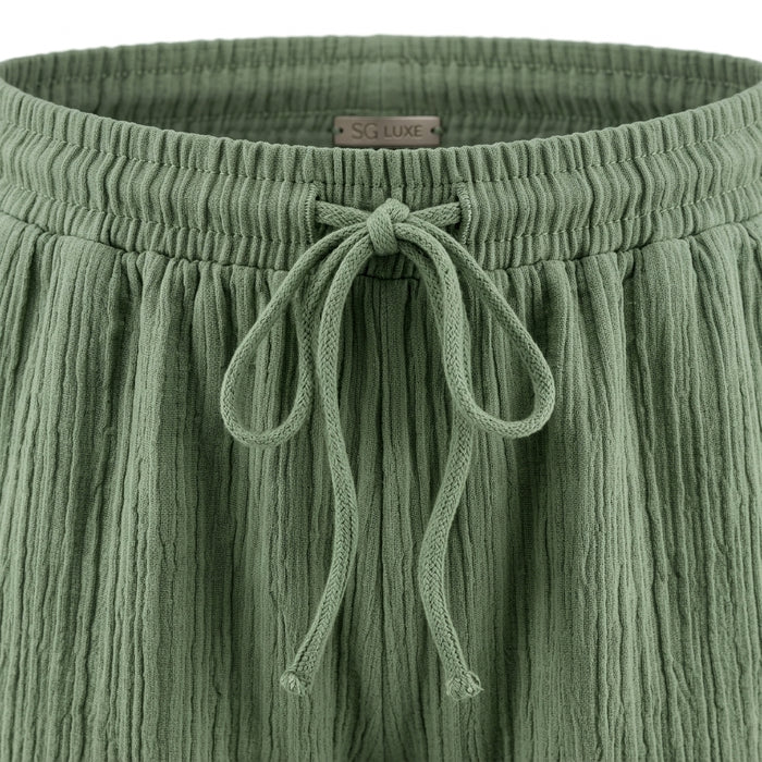 Women Textured Wide Leg Pants