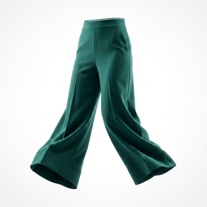 Women Textured Wide Leg Pants