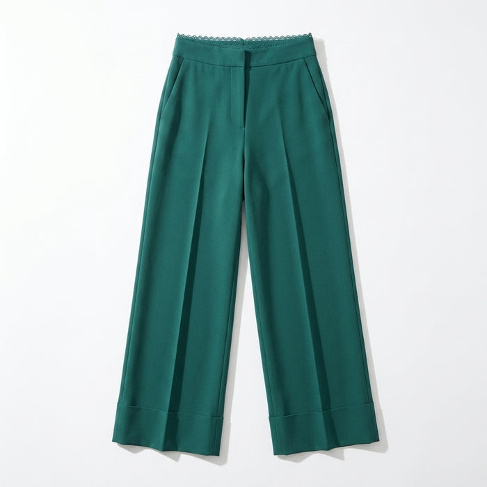 Women Textured Wide Leg Pants