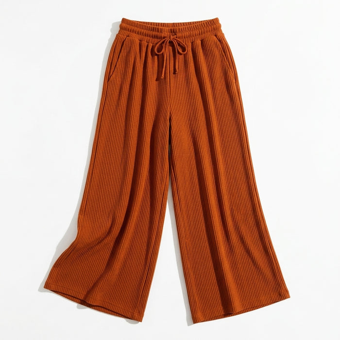 Women Textured Wide Leg Pants