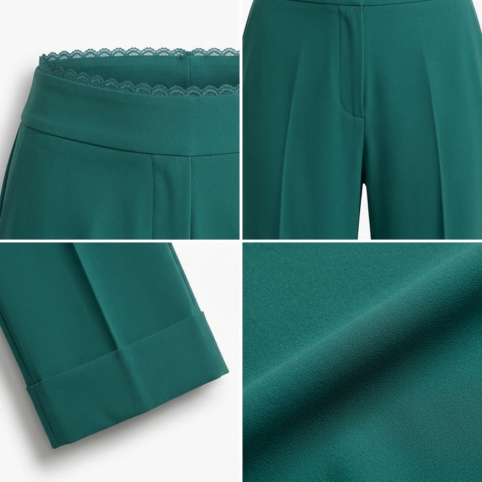 Women Textured Wide Leg Pants