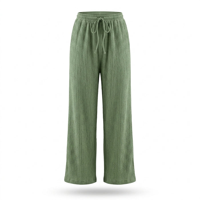 Women Textured Wide Leg Pants