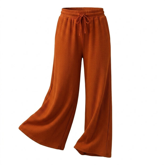 Women Textured Wide Leg Pants