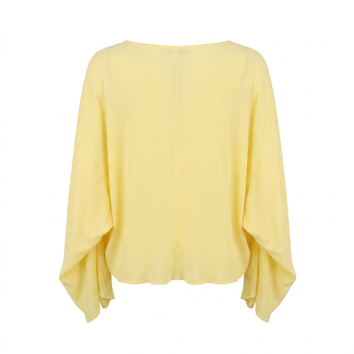 Women Tie Front Cover Up Blouse