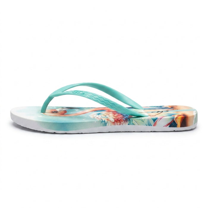 Women Tropical Flamingo Print Flip Flop Slipper