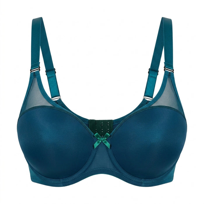 Women U Erwire T Shirt Bra With Mesh Panels