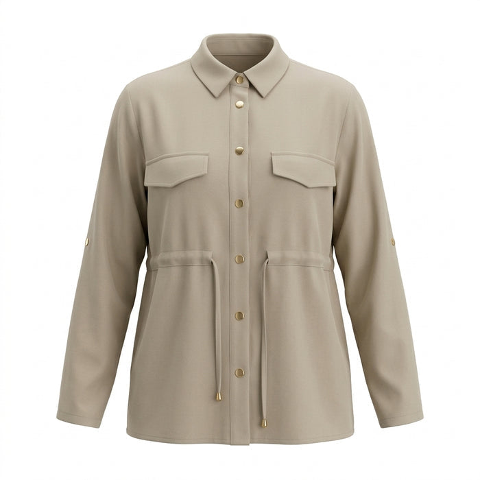 Women Utility Button Front Shirt