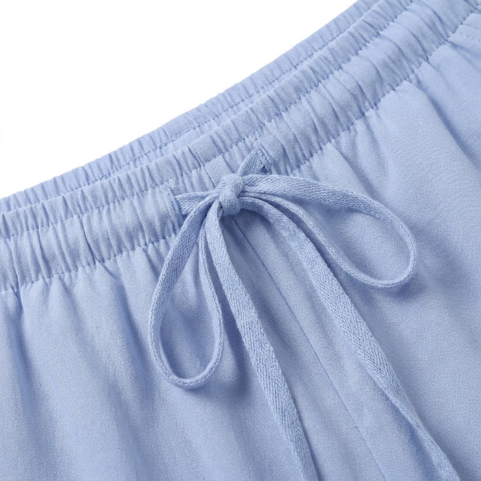 Women Wide Leg Drawstring Pants