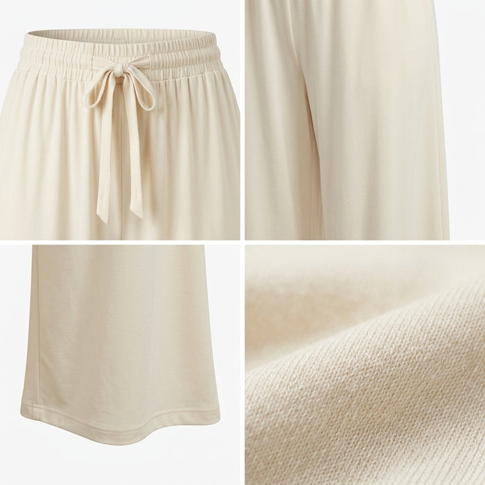 Women Wide Leg Tie Waist Pants