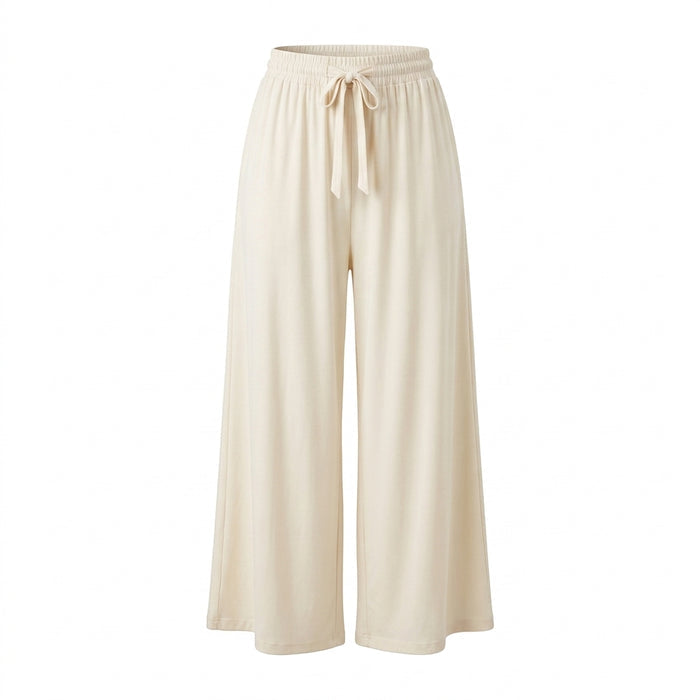 Women Wide Leg Tie Waist Pants