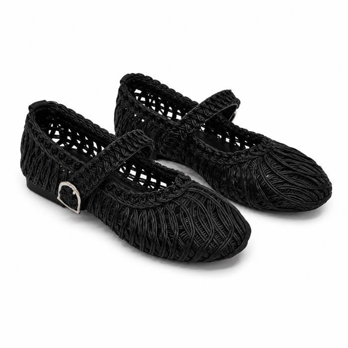 Women Woven Mary Jane Flats