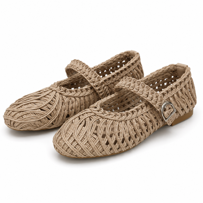 Women Woven Mary Jane Flats