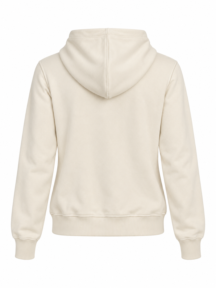 Women Zip-Up Hoodie With Drawstring Hood