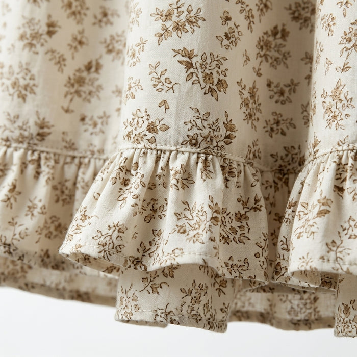 Floral Print Maxi Skirt With An Elastic Waistband