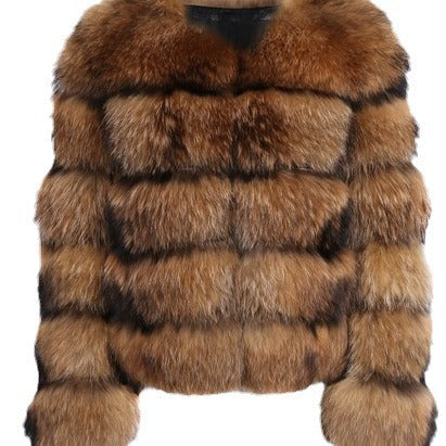 Women's Imitation Raccoon Fur Coat