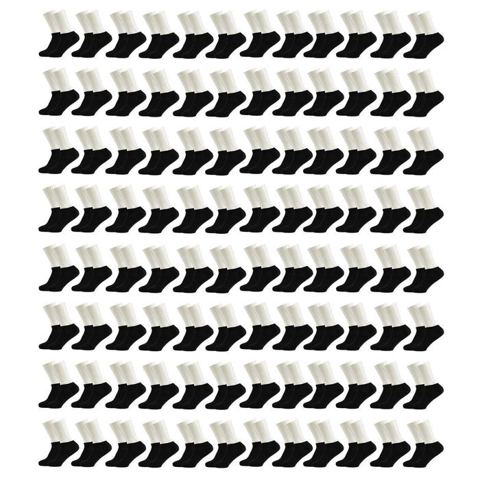Women's No Show Wholesale Sock, Size 9-11 in Black - Bulk Case of 96 Pairs