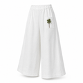 Women’s Palm Embroidered Wide-Leg Pants