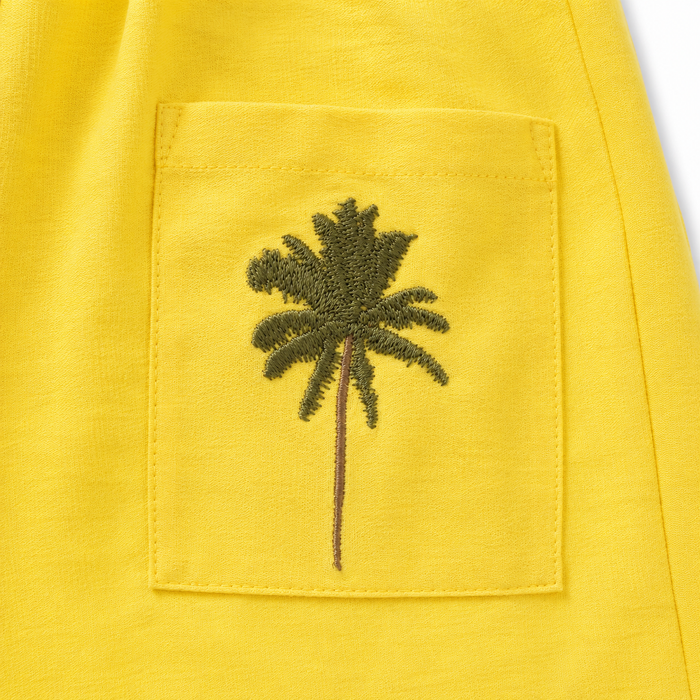 Women’s Palm Embroidered Wide-Leg Pants