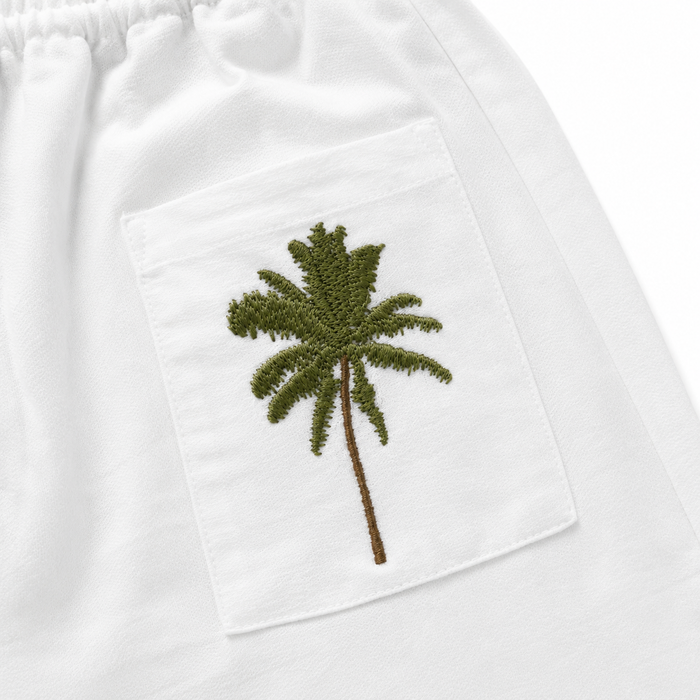 Women’s Palm Embroidered Wide-Leg Pants