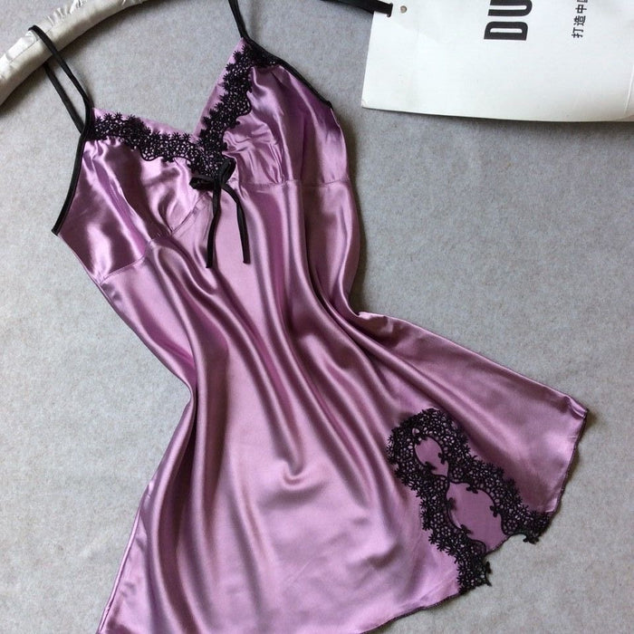 Womens Silk Lace Nightdress