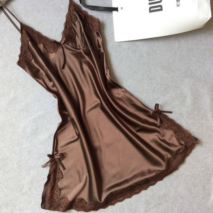 Womens Silk Lace Nightdress