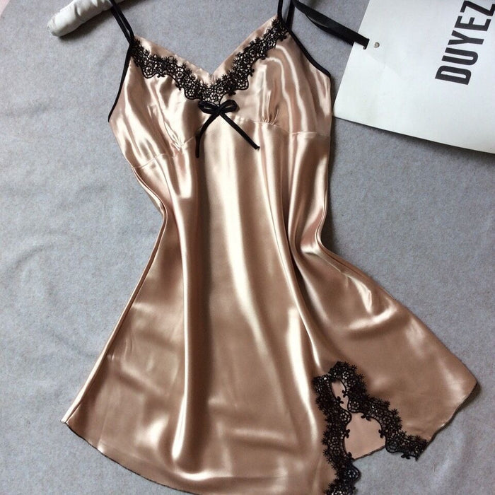 Womens Silk Lace Nightdress