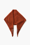 Wool Cashmere Embroidered Bandana Red Clay