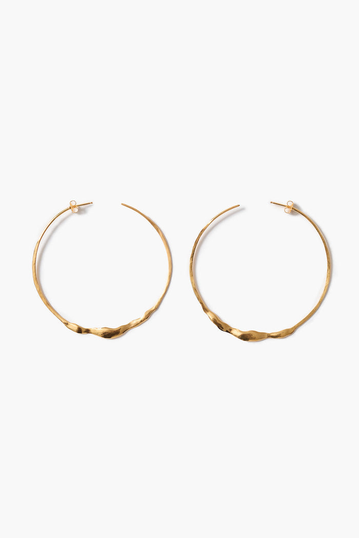 XL Crescent Hoop Earrings Gold