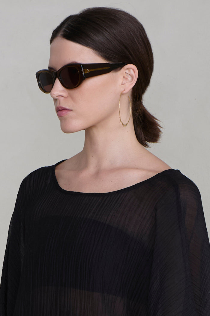 XL Crescent Hoop Earrings Gold