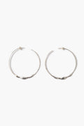 XL Crescent Hoop Earrings Silver