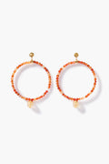 XL Tide Hoop Earrings Carnelian
