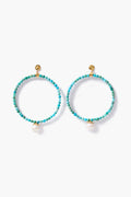 XL Tide Hoop Earrings Turquoise