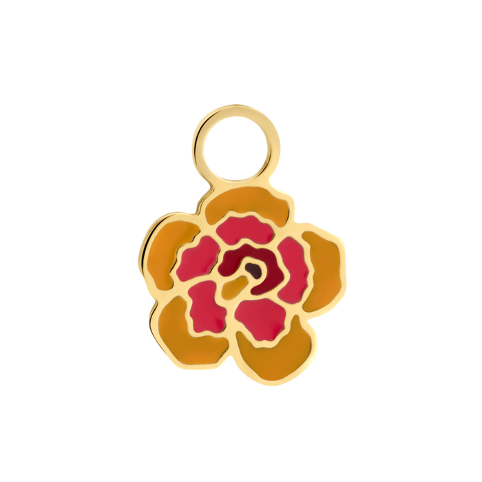 Yellow Hibiscus Hoop Charm