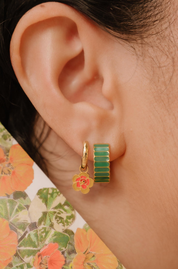 Yellow Hibiscus Hoop Charm