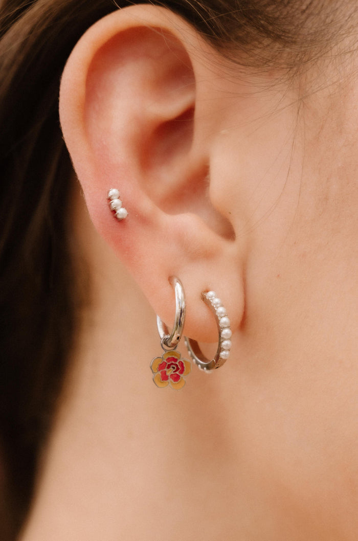 Yellow Hibiscus Hoop Charm