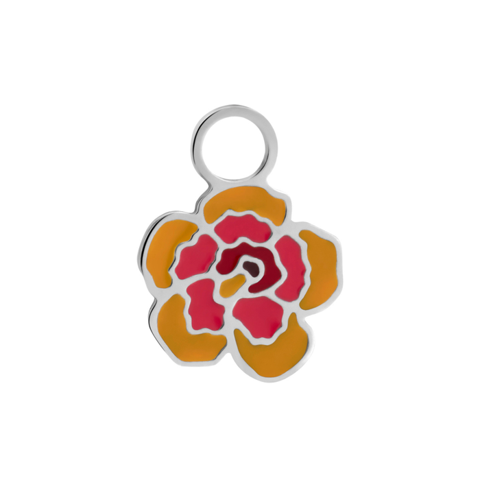 Yellow Hibiscus Hoop Charm