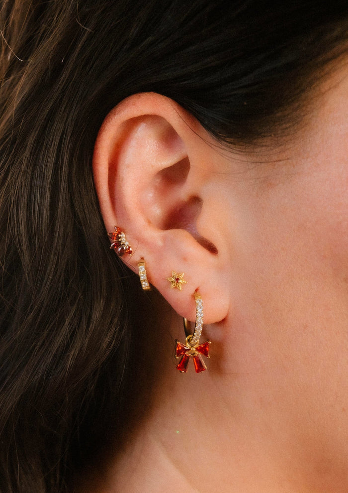 Yuletide Star Flat Back Stud