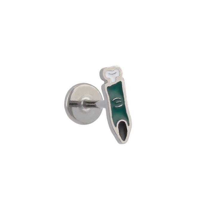 Zombie Finger Enamel Flat Back Stud